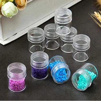 

60Pcs Empty Bottles Transparent Diamond Painting Beads Storage Embroidery Container Box Bottle Accessories Of Rhinestones
