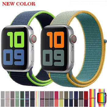 

Band For Apple Watch Series 3/2/1 38MM 42MM Nylon Soft Breathable Replacement Strap Sport Loop for iwatch series 4 5 40MM 44MM