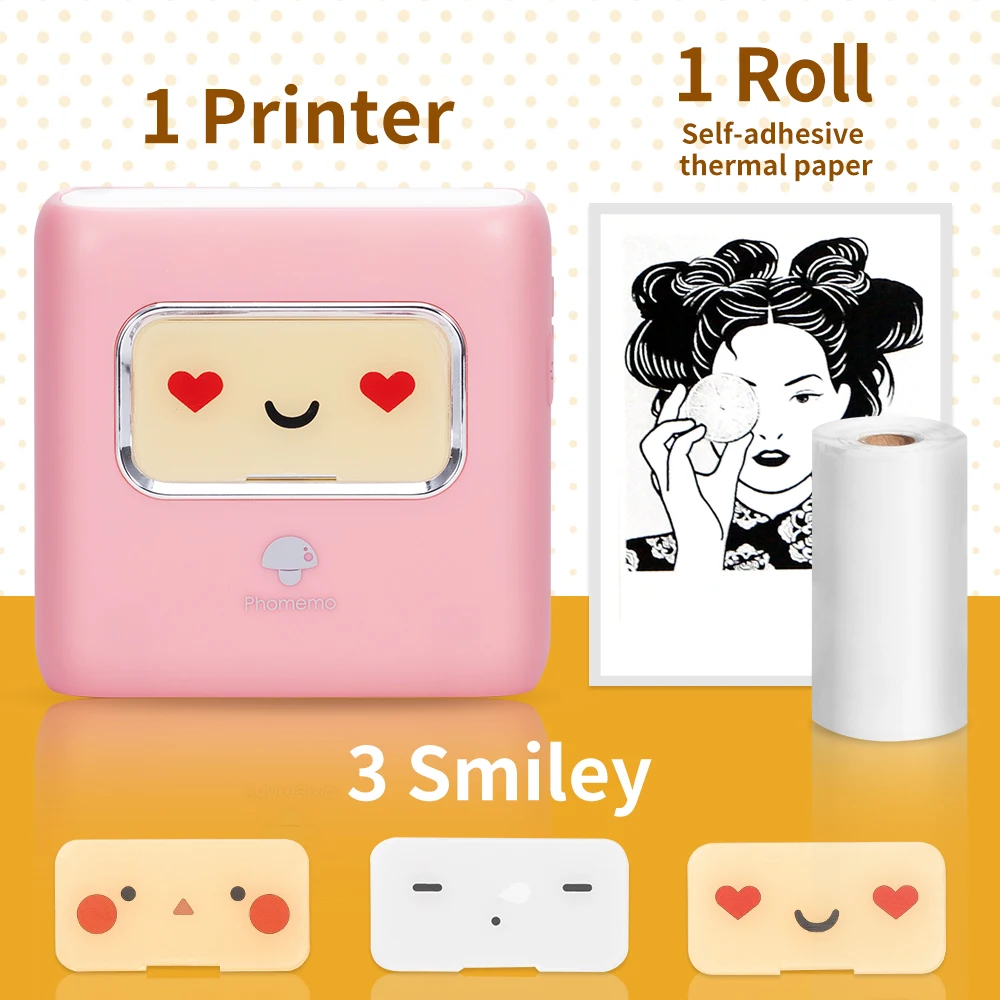 

Phomemo M02E Pocket Thermal Printer Portátil Impresora Mini Label Sticker Maker Wireless Mobile Phone Print Christmas Gifts