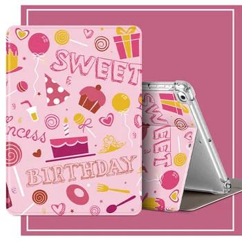 

Cute Cake For ipad Mini 5 4 3 2 1 Tablet Case Cover Auto Sleep Wake For ipad 10.2 7th ipad Air 2 10.5 11 2018 PU Leather Cases