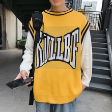 Winter Sweater Men Warm Fashion Contrast Color Letters Fake Two-piece Knit Sweater Man Wild Loose Pullover Sweter Clothes Men Winter Sweater Men Warm Fashion Contrast Color Letters Fake Two-piece Knit Sweater Man Wild Loose Pullover Sweter Clothes Men