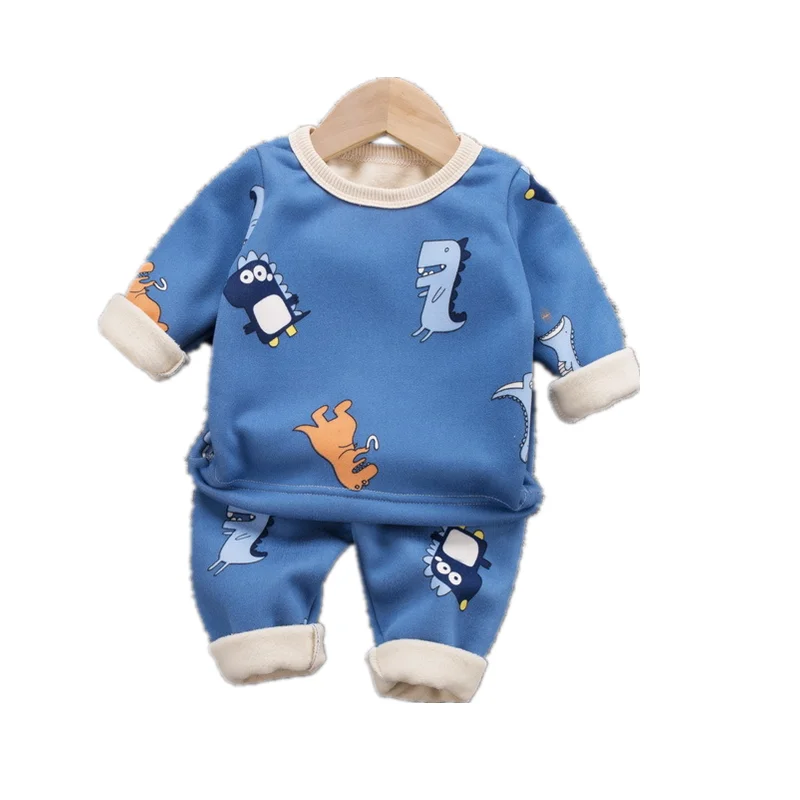 

Baby Girls Boys Sports T-Shirt Pants 2pcs/Sets Cartoon Children Cotton Tracksuits Spring Autumn Kids Cotton Thicken Clothes New