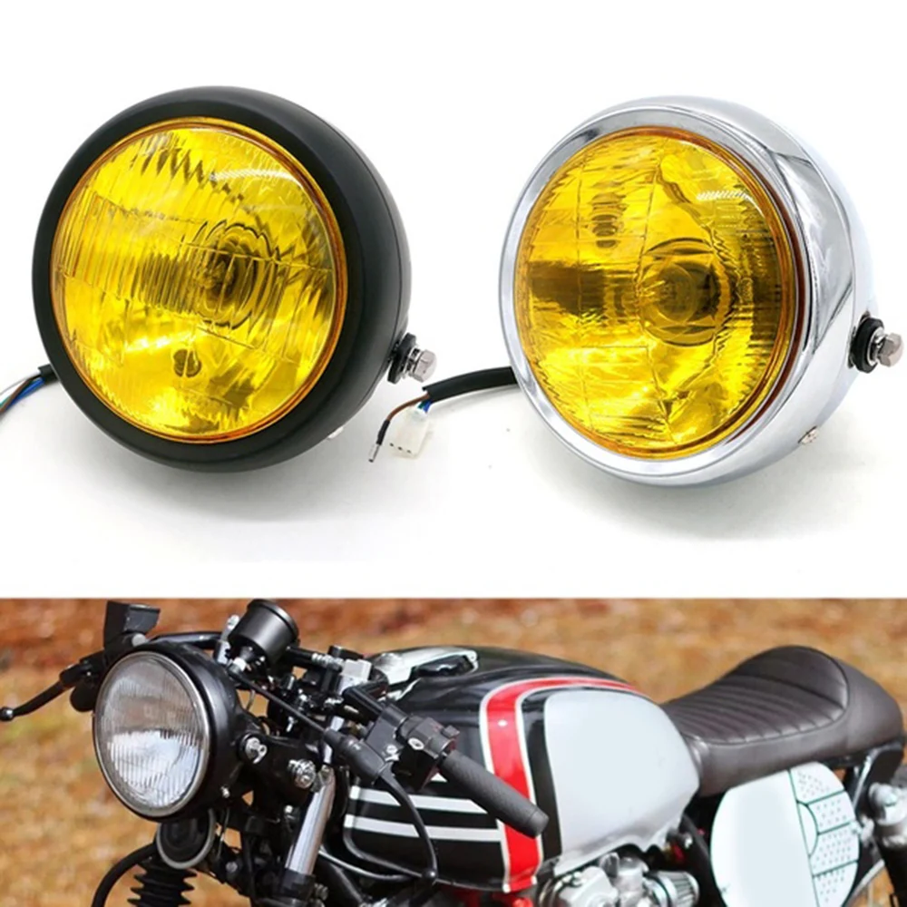 1 шт. 6 дюймов мотоциклетные фары для Yamaha Suzuki Honda CG125 Кафе Racer Bobber Motocicleta аксессуары для мотоциклов свет