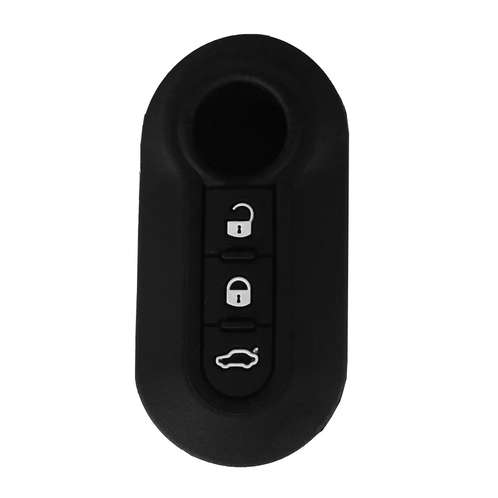 KEYYOU 20X3 кнопки силиконовый чехол для ключей от машины чехол для FIAT 500 Panda Punto Filp дистанционный Автомобильный ключ оболочки крышка брелок для ключей