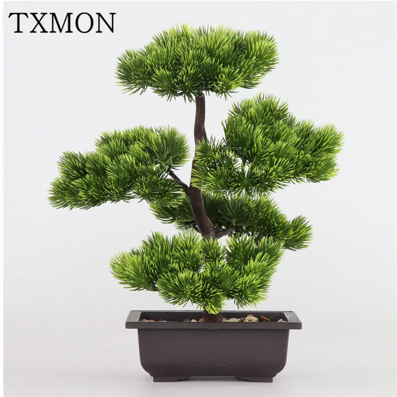 Simulazione aghi di pino piante di cipresso Bonsai fiore finto piante  artificiali vasi interni casa soggiorno decorazione creativa - AliExpress