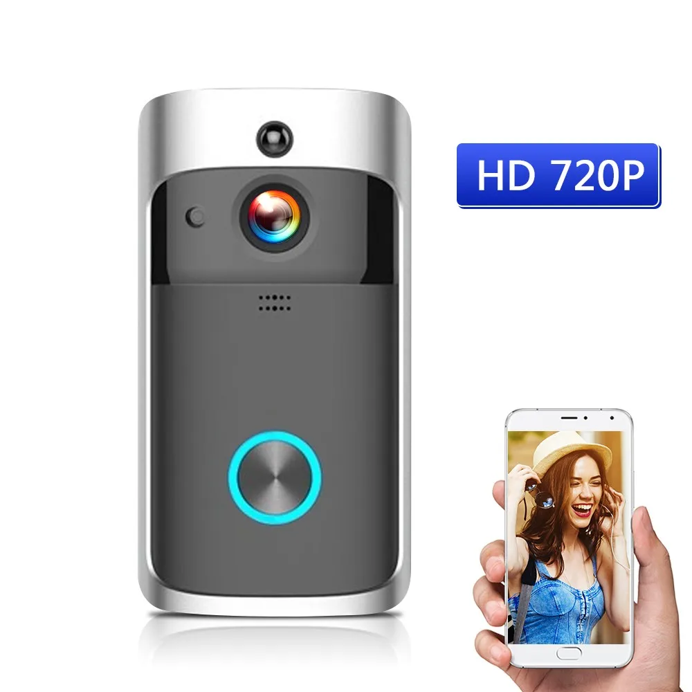 

Wireless WiFi Video Doorbell Smart Real-Time DoorRing Intercom Security Real-Time DoorRing Doorbell Alarm
