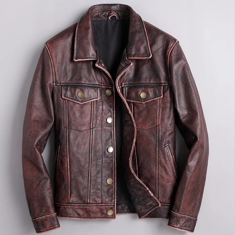 Flash Deal Tcyeek Streetwear Motorcycle Real Leather Jacket Men Fashion 2019 Korean Casual Cow Genuine Leather Coat Casual Fit Clothes 1806 0