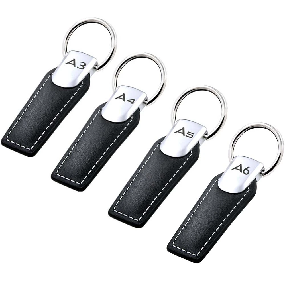 puree Bezem Leeds 1PCS Leather Car Keychain Key Ring Holder For Audi A3 8P 8V 8L A4 B6 B8 B7  B5 B9 A6 C5 C6 C7 4F A5 A7 TT mk1 Key Chain Keyring|Key Rings| -