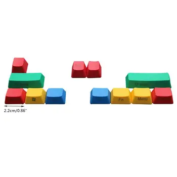 

10pcs Replacement Mechanical Keyboard OEM Profile Keycap Set RGBY Color Durable LX9B