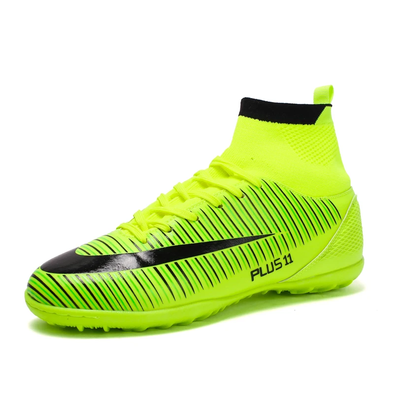Футбольная обувь; футбольная обувь; Спортивный для футбола; обувь; кожа; высокие футбольные бутсы; тренировочные футбольные кроссовки; обувь для футбола - Цвет: TF9668Green