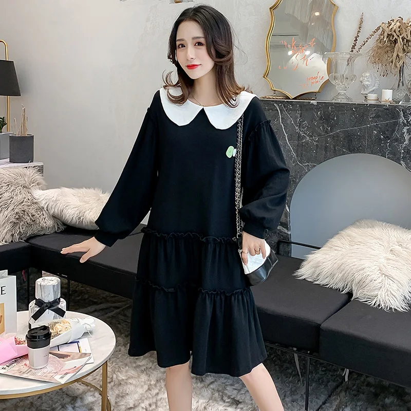 Black Беременности и родам симпатичное платье - Цвет: Black