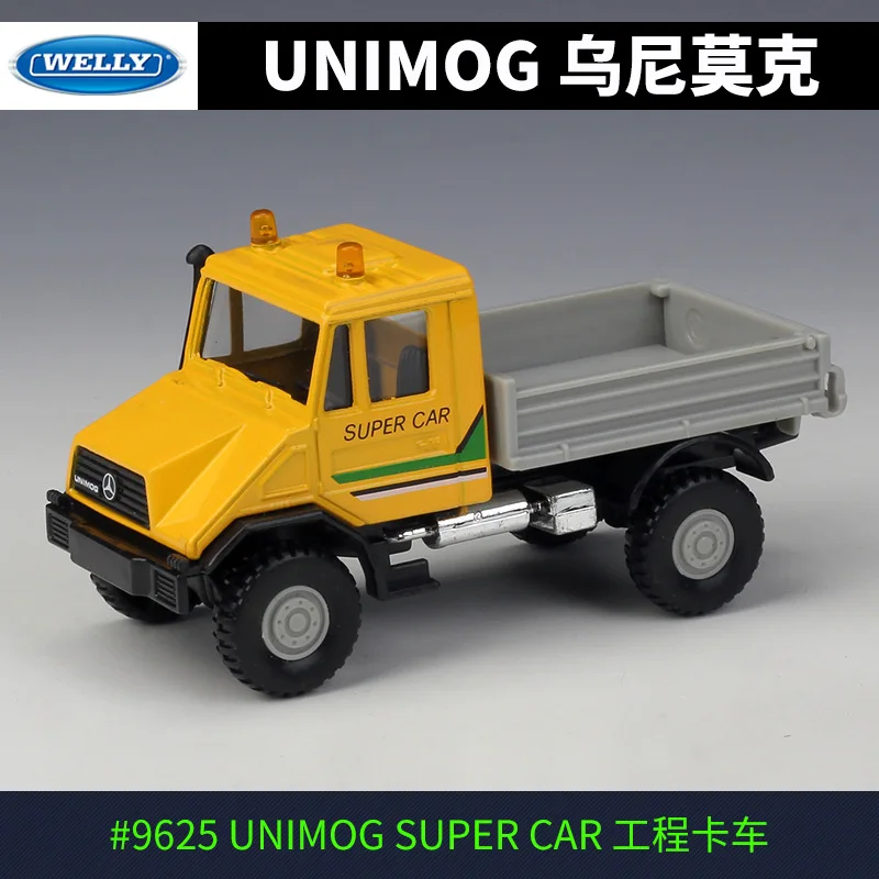 Welly Diecast пожарная машина Engining Truck дорожная подметальная UNIMOG Benz модель из сплава