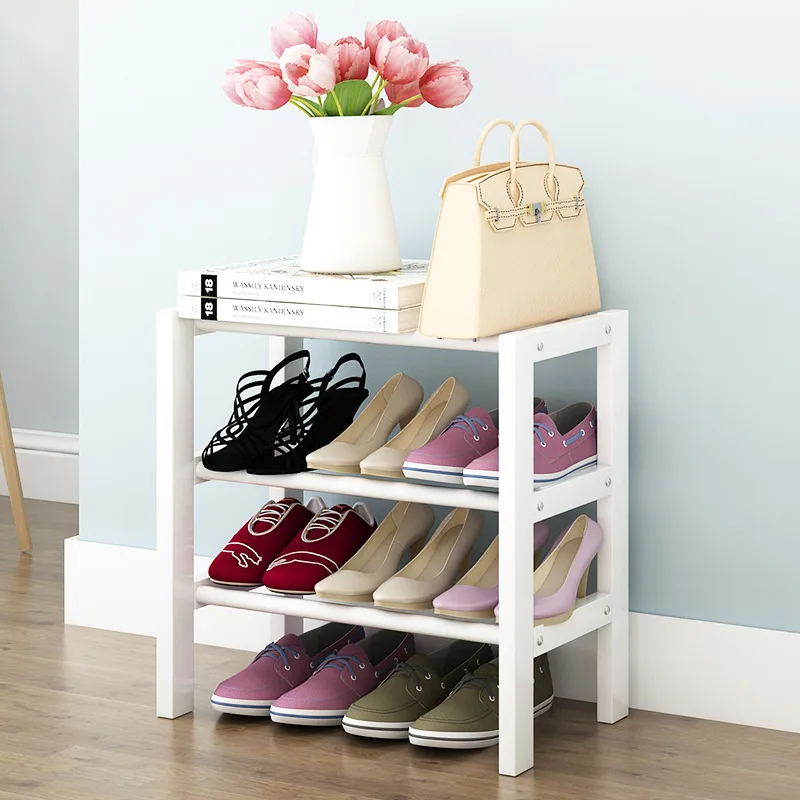 

-Superimposed Wooden Shoe Rack Storage Shelf Pergola Wood Multilayer Simplicity Dormitory Economical Household Multi-functional
