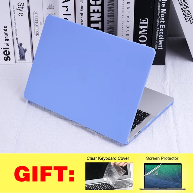 Laptop Case For Macbook Air 13 A2337 A2179 2020 A2338 M1 Chip 14 A2442 funda New Touch Bar for Pro 16 A2141 A2485 Keyboard Cover New Blue