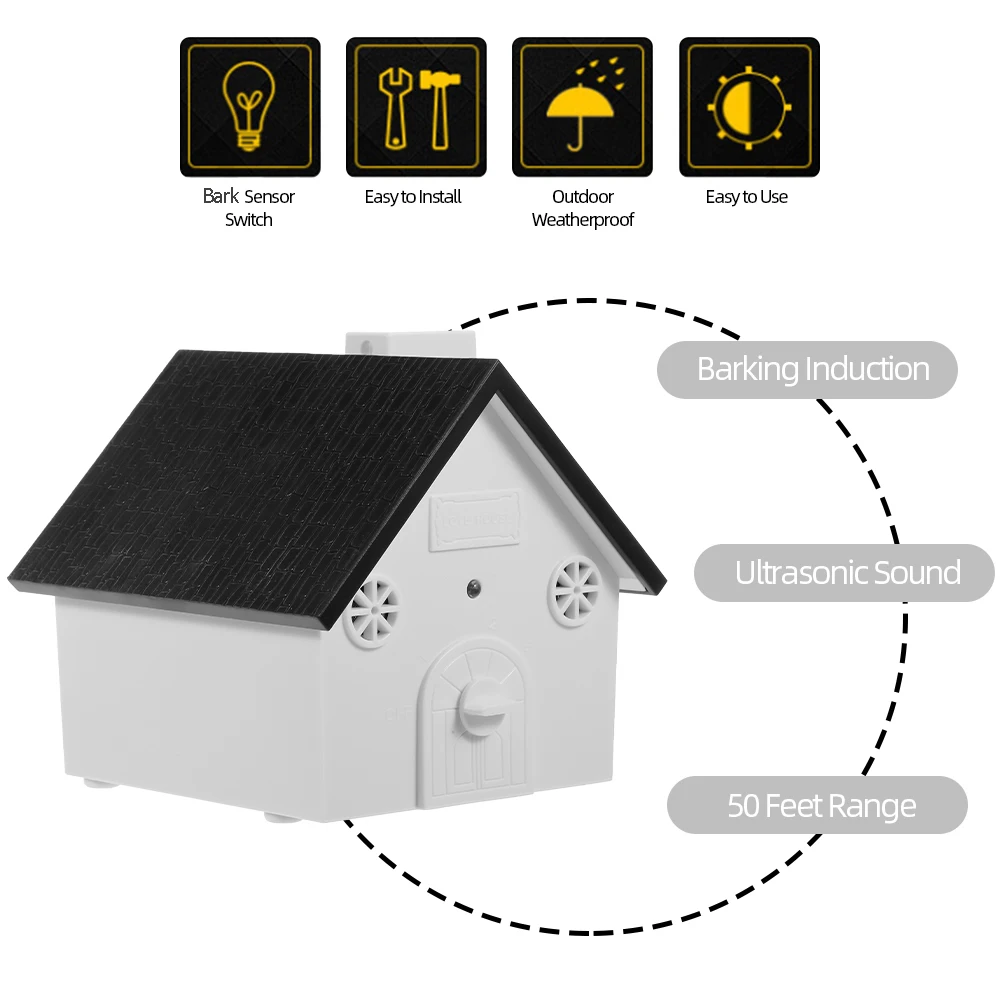 

Hot New Waterproof 50ft Sonic Pet Dog Bark Control Safe Ultrasonic Sound Stop Barking Device Bark Deterrents Dogs Training Contr