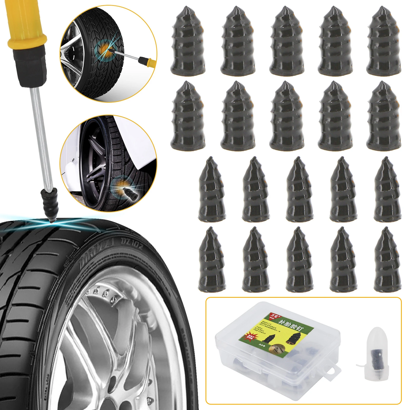 20x Vacuum Tyre Repair Nail Car Truck Motorcycle Scooter Bike Tire
