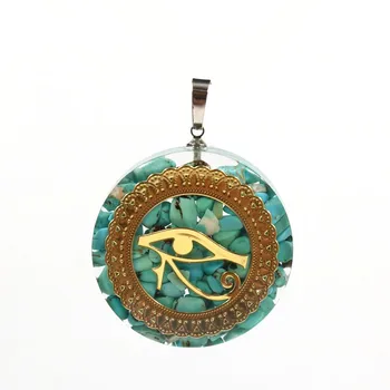 

Orgonite Energy Pendant Orgone crystal Stone Necklace Horus Eye All-Seeing Eyes Devil's Eye Necklace Amulet Magnetic Jewelry