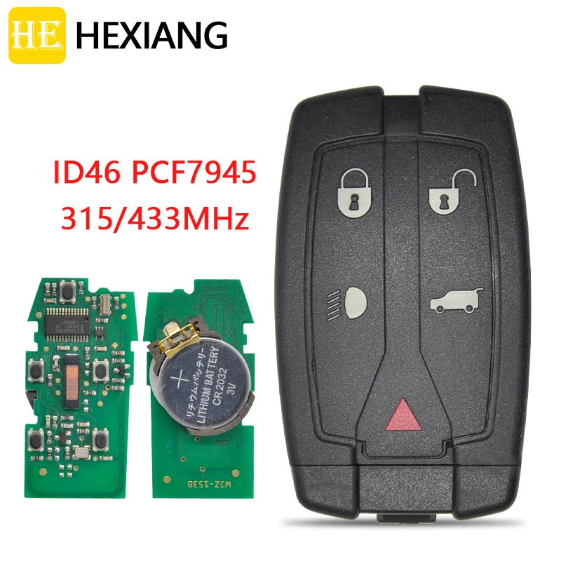 

HEXIANG Car Remote Key For Land Rover Freelander 315/433MHz With ID46 PCF7945 Chip