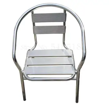 

Aluminium chair simple outdoor chair single leisure back stool economical household stainless steel folding table and chair
