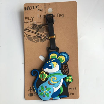 

1PC Travel Accessories Creative Chinese Zodiac Sign Cute Luggage Tag Suitcase Tag Hanging Tag Travel Tag