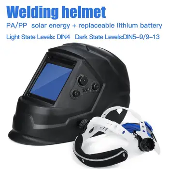 

Big View 4Arc Sensor DIN5-DIN13 Solar Power Welding Mask/Helmet/Welder Cap/Lens/Face Auto Darkening Welding Helmet