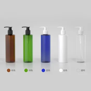 

(40pcs)250ml empty round shape liquid soap pump lotion bottle 250cc shampoo shower gel lotion Screw pump dispenser container