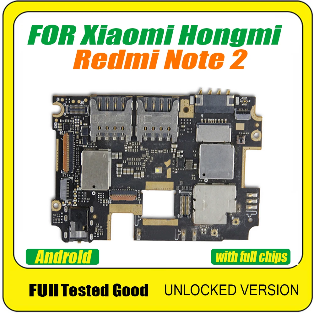 Разблокированная материнская плата для Xiaomi Hongmi Redmi Note 2 Android 2015712 Замена