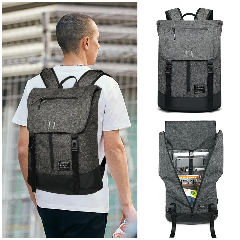 

Anti-Theft Backpack Men Cross Border New Style Backpack Reflective Waterproof Korean-style College Student School Bag Backpack C