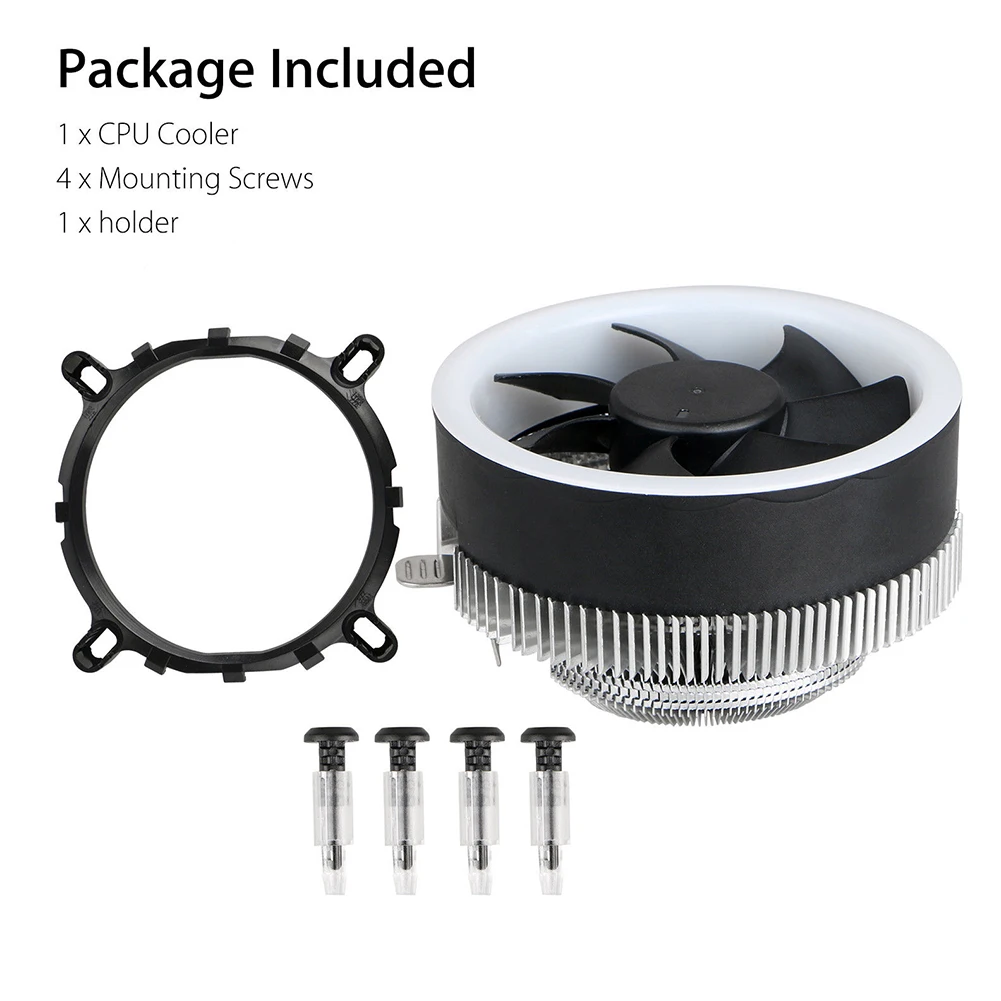 

Colorful Hydraulic Bearing Silent 3 Pin Aluminum CPU Cooler RGB Fan Heatsink Desktop Computer Accessories For Intel LGA1156