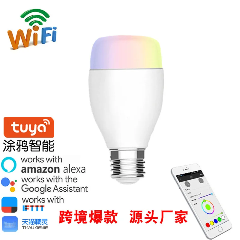 

Tuya WiFi Smart Atmosphere Bulb E27 LED Bulb Alexa Smart Home Smart Bulb alexa casa inteligente smart home automation