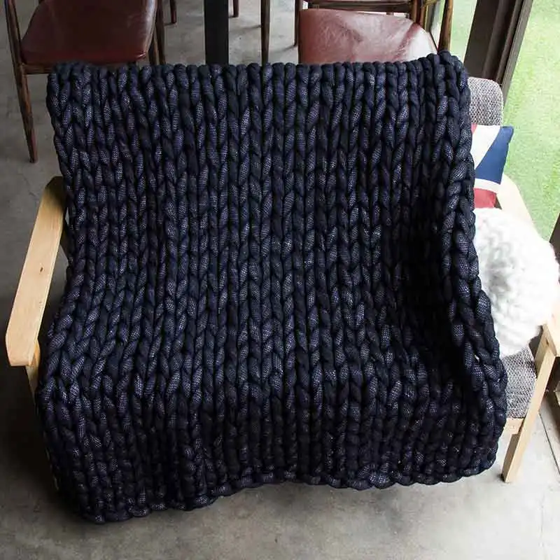1 шт. очень мягкое трикотажное одеяло из мериносовой шерсти плотная пряжа не