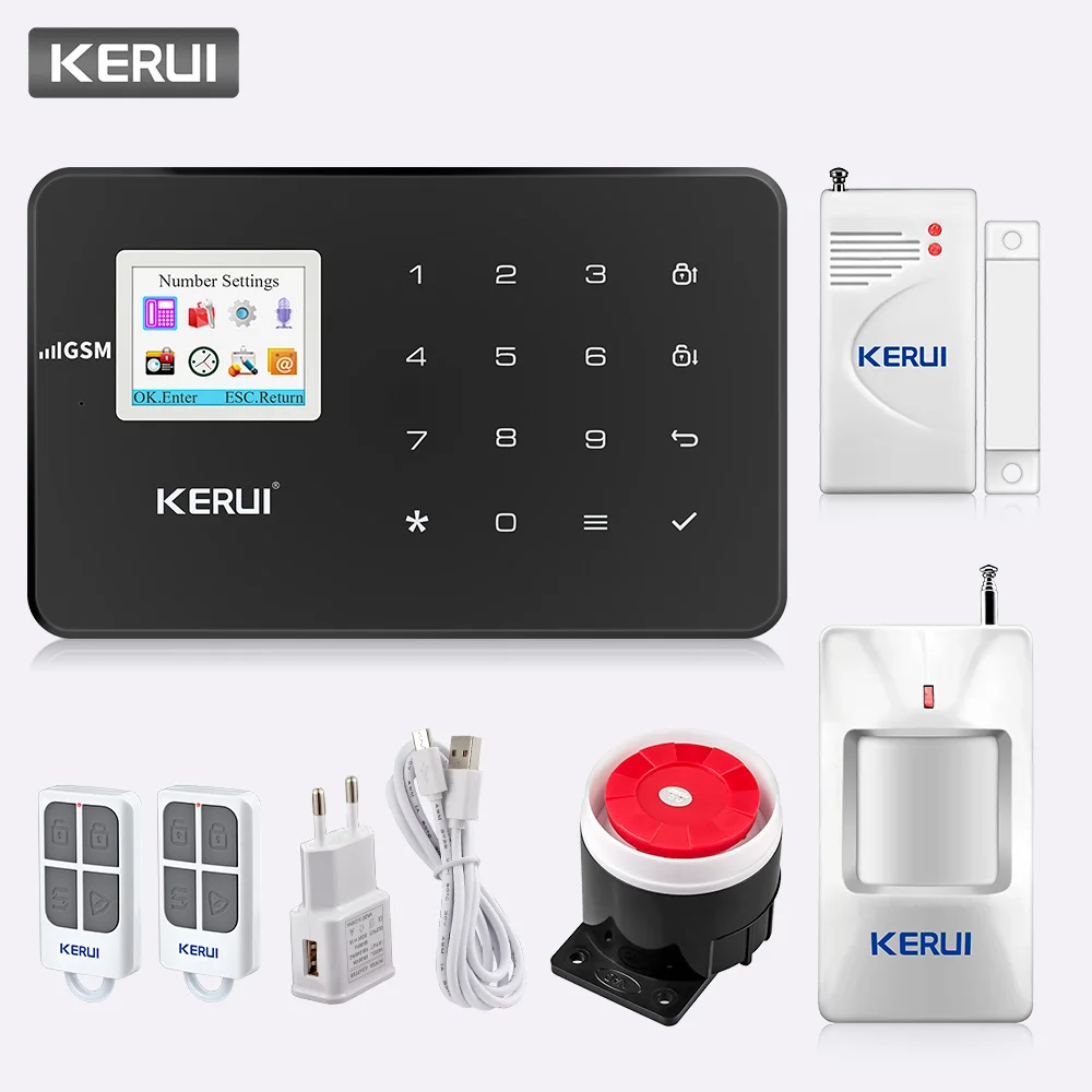 Беспроводная GSM система охранной сигнализации KERUI G18 комплект датчиков с