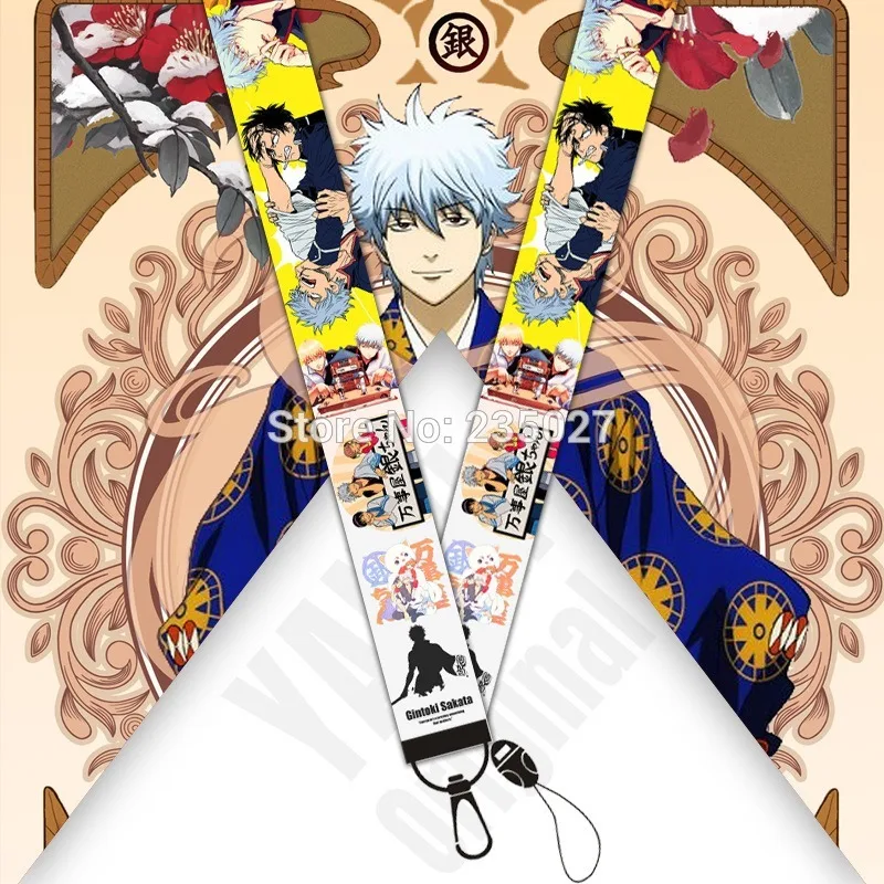 10 шт./лот аниме GINTAMA ремешок для телефона ключей Джин Тама Саката гинтоки брелок