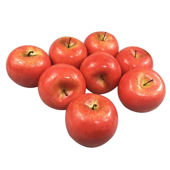 

12 Pcs Artificial Apple Fake Fruit, House Kitchen Party Decoration Children Toys,Decoration Fake Fruit, Holiday Autumn Decoratio