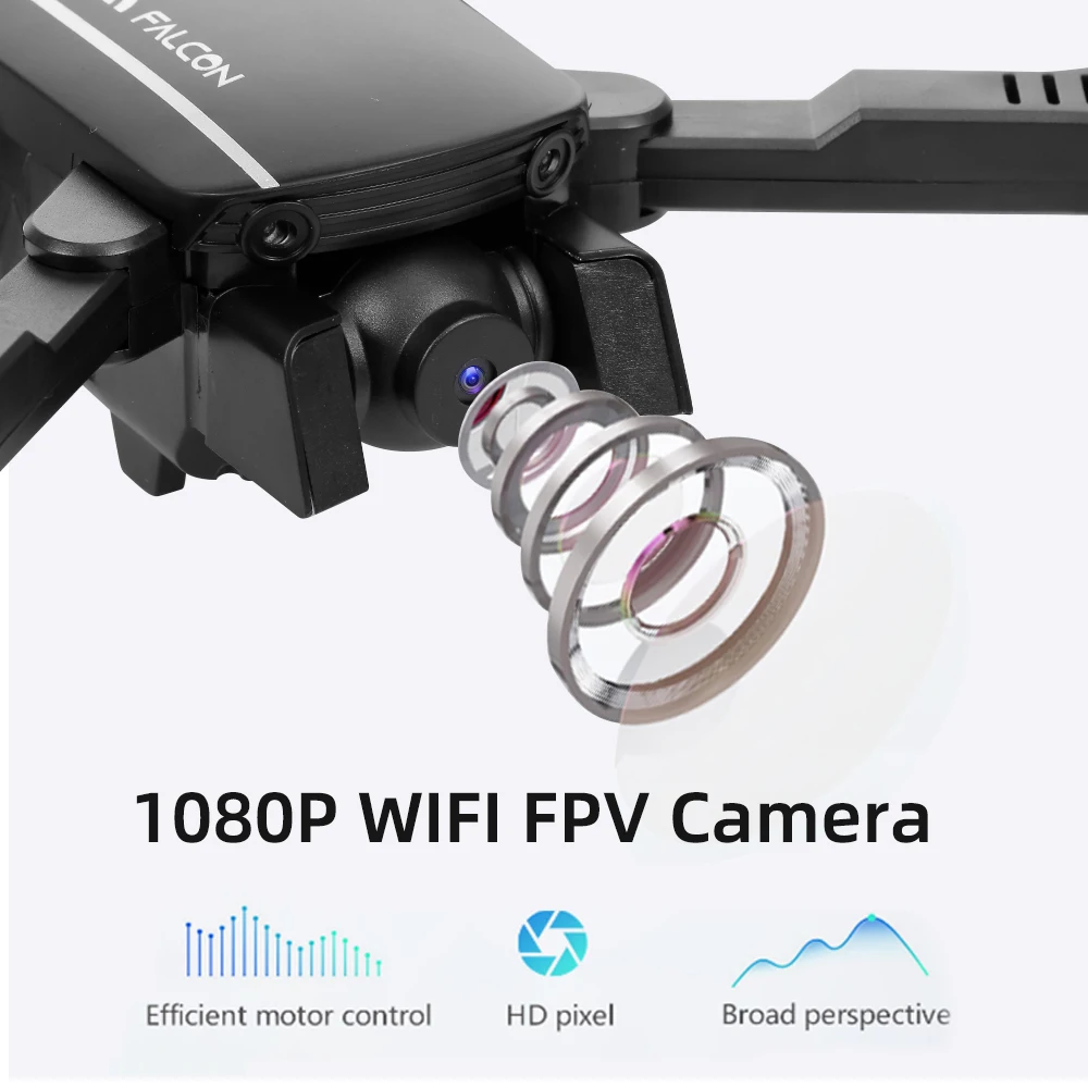 Складной FPV Дрон с камерой 1080P Wifi передача в реальном времени оптический поток