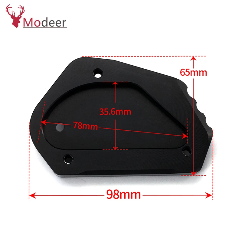 For SUZUKI V-STROM 650 /XT VSTROM dl 650 DL650 V STROM650 2004-2020 2019 2018 2022 2021 Side Stand Enlarger Kickstand Plate Pad license plate holder frame