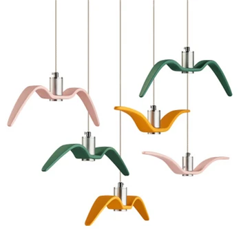 

Nordic Simple LED Color Seagull Bird Lamp Dining Room Bedroom Corridor Balcony Bar Window Lamp Free Shipping LED Bulbs Metal E27