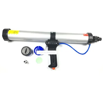 Buy New Arrival 600ML Sausage Type Pneumatic Glue Gun For 600ml Sausage Sealant Use+9 Mouth+1 Push Film+1 Respiratory Piece+1 Piston