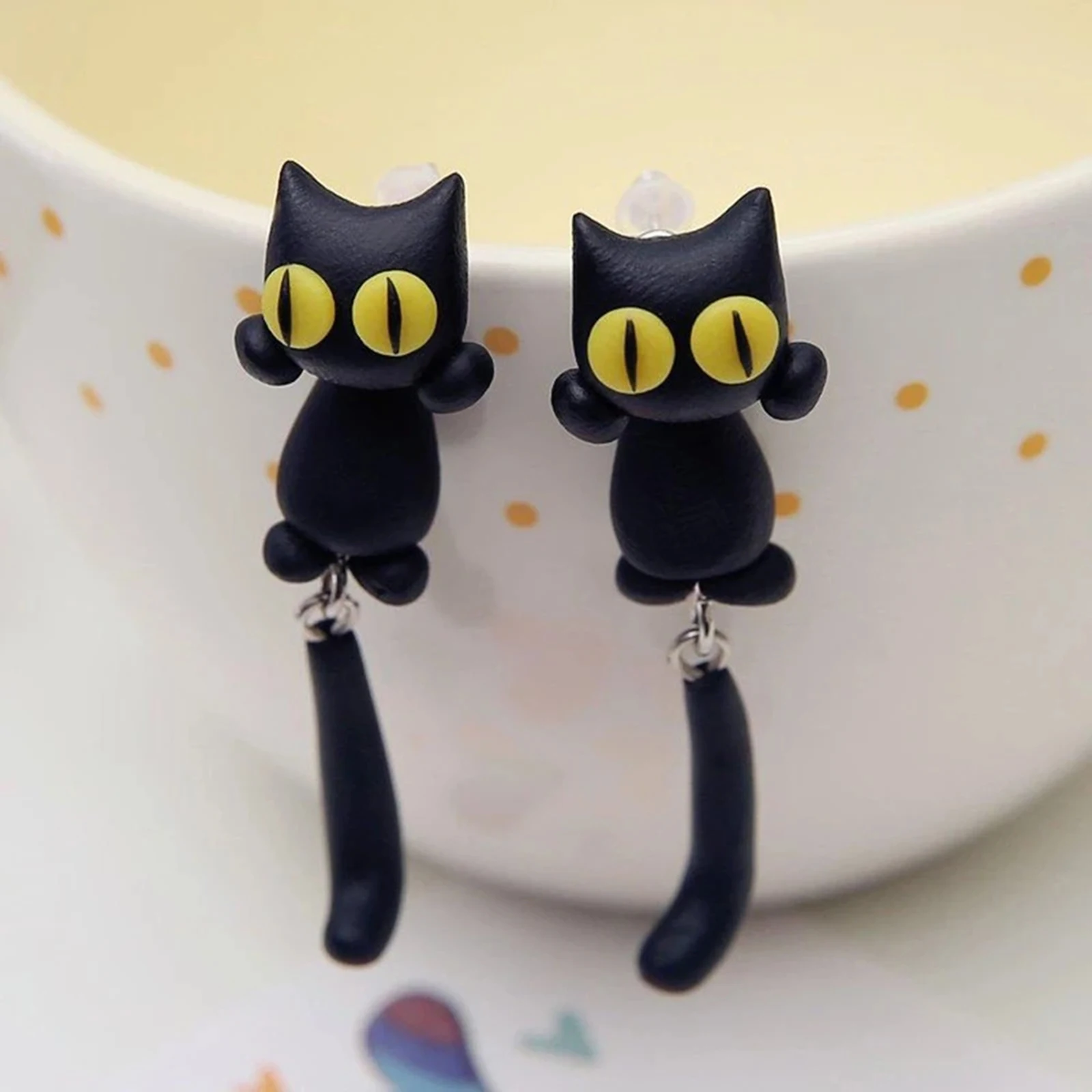 Fun Acrylic Kitten Cat Earrings For Women - Cute Dangle Statement Jewelry, Adorable Pet Gift - View #12