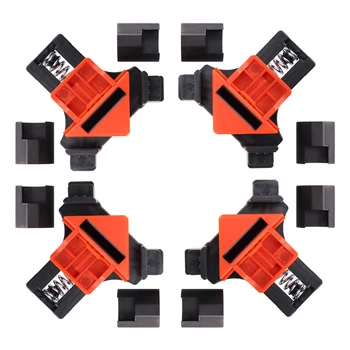 

Multifunctional 4 PCS Rugged 90 Degree Right Angle Clamp Corner Clamps Quick Fixed Fishtank Glass Wood Picture Frame Woodwork