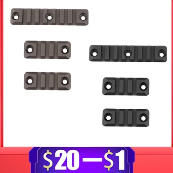 

3 Pieces Aluminum Set 3/7 Slot for HK416 Gel Blaster M4 Handguard Rail for Picatinny Rail Mount Handguard Section Accessories