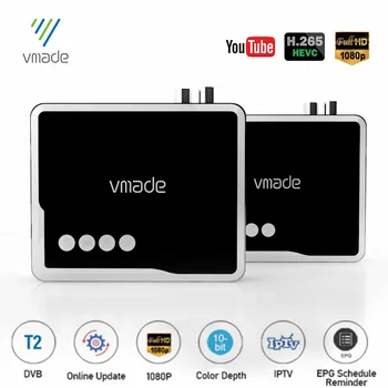 

DVB-T2 Terrestrial Receiver DVB-T Digital TV Tuner H.265/HEVC HD Decoder Support Youtube IPTV M3U Built-in RJ45 Network Receptor