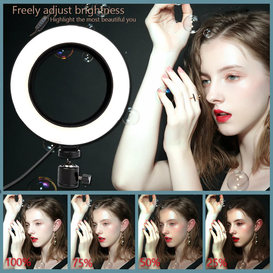 MAMNE LED Ring Light Photo Studio Selfie Dimmable Photography Lighting For Youtube Video Live Streaming Ring lamp With Tripod