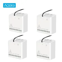 Aqara двусторонний модуль, умный таймер, Zigbee, беспроводной, 2 канала, релейный контроллер, несколько устройств, работает для MI Home Homekit