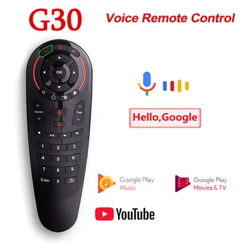 

G30 Voice Air Mouse Universal Remote Control 33 Key IR Learning Gyro Wireless Sensing Air Mouse For Android Smart TV Box X96 H96