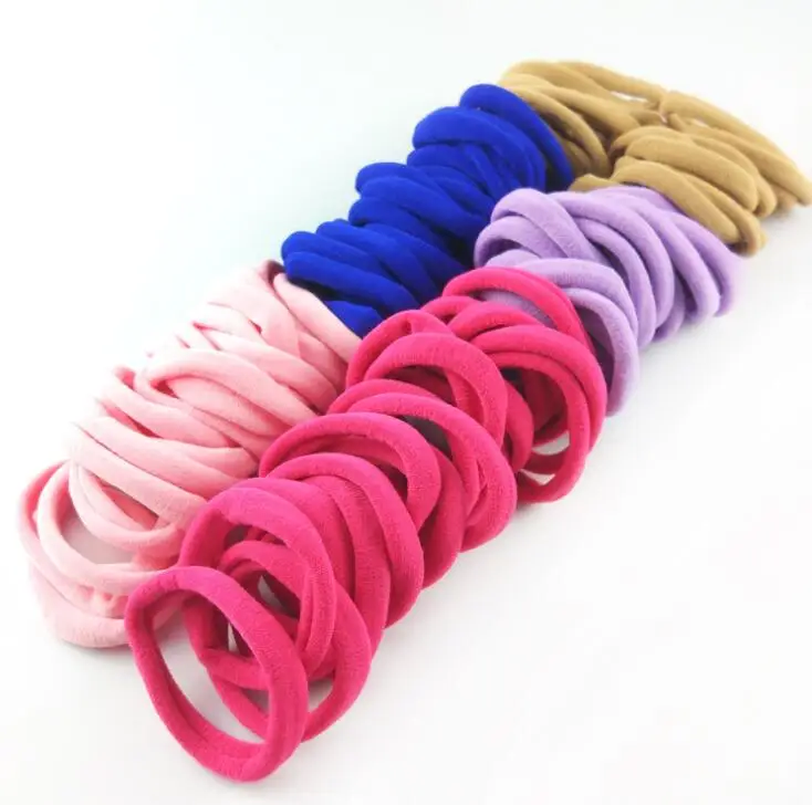 50 Pcs/Lot Black Colorful Scrunchies Ponytail Holders White Hair Accessories Ties Headband Seamless Hair Bands For Women Girl - Image 3
