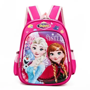 

Girls frozen elsa annaSnow Queen princess Plush Backpacks Kids Disney School Bag Breathable Backpack