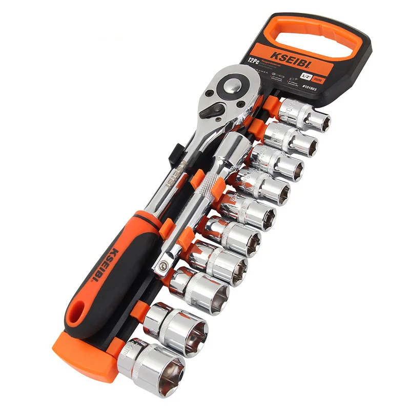

1/2-inch Socket Wrench Set Auto Repair Big Fly Fast Ratchet Wheel Bit Adaptors Tool Combination Factory Direct Selling