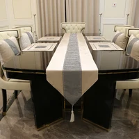 European Table Runner Flannel Diamond Silver Rhinestones Table Runner Cushion Cover Table Mat wedding decoration accessories 2