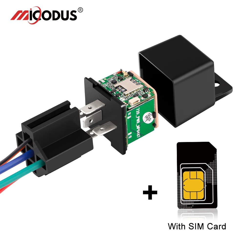 

GPS Tracking Tracker Car Micodus MV720 Relay 80mAh Hidden Design Cut Off Fuel Mini GPS Car Tracker Cut Wire Shock Alert FREEAPP